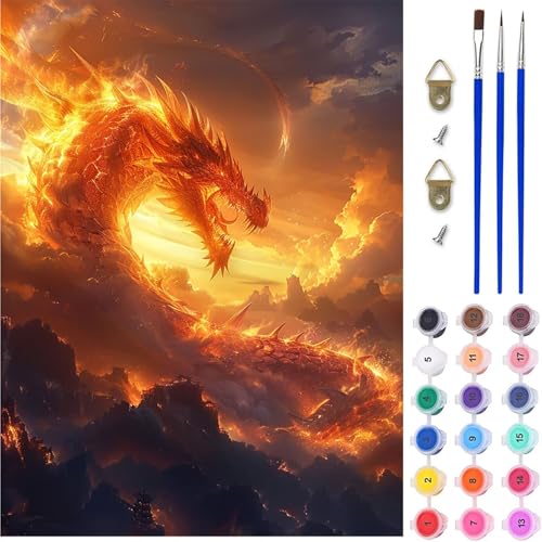Sonnenuntergang Malen Nach Zahlen Erwachsene, Drachen Malen Nach Zahlen, DIY Handgemalt Ölgemälde Kit mit Pinseln Acrylfarbe, Paint by Numbers Adult Bastelset Erwachsene, Geschenke 80x110 cm 3-4229 Sonnenuntergang Malen Nach Zahlen Erwachsene, Drachen Malen Nach Zahlen, DIY Handgemalt Ölgemälde Kit mit Pinseln Acrylfarbe, Paint by Numbers Adult Bastelset Erwachsene, Geschenke 80x110 cm 3-4229 von MAYINGOU