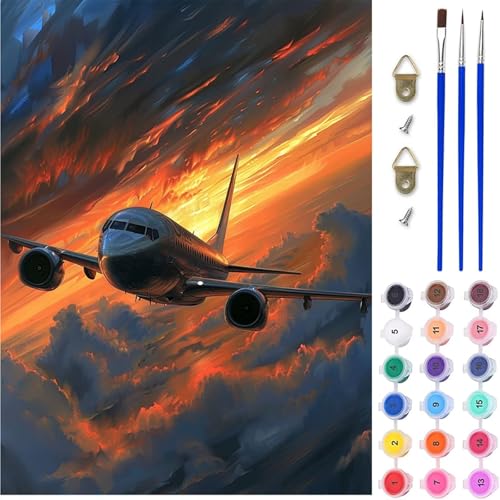 Sonnenuntergang Malen Nach Zahlen Erwachsene, Flugzeug Malen Nach Zahlen, DIY Handgemalt Ölgemälde Kit mit Pinseln Acrylfarbe, Paint by Numbers Adult Bastelset Erwachsene, Geschenke 100x135 cm Q-9835 Sonnenuntergang Malen Nach Zahlen Erwachsene, Flugzeug Malen Nach Zahlen, DIY Handgemalt Ölgemälde Kit mit Pinseln Acrylfarbe, Paint by Numbers Adult Bastelset Erwachsene, Geschenke 100x135 cm Q-9835 von MAYINGOU