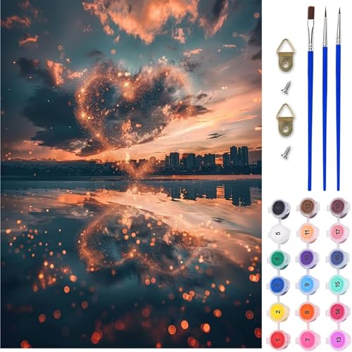 Sonnenuntergang Malen Nach Zahlen Erwachsene, Landschaft Malen Nach Zahlen, DIY Handgemalt Ölgemälde Kit mit Pinseln Acrylfarbe, Paint by Numbers Adult Bastelset Erwachsene, Geschenke 60x80 cm F-4512 Sonnenuntergang Malen Nach Zahlen Erwachsene, Landschaft Malen Nach Zahlen, DIY Handgemalt Ölgemälde Kit mit Pinseln Acrylfarbe, Paint by Numbers Adult Bastelset Erwachsene, Geschenke 60x80 cm F-4512 von MAYINGOU
