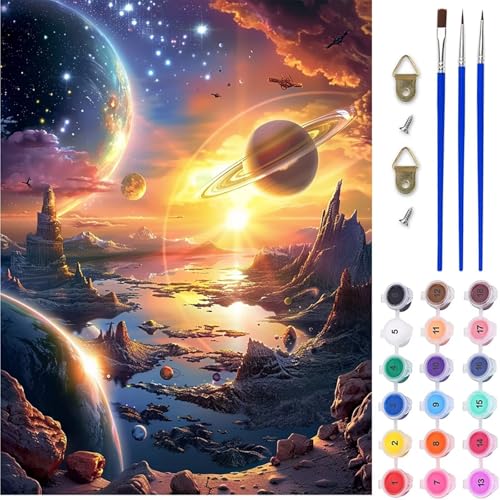 Sonnenuntergang Malen Nach Zahlen Erwachsene, Planet Malen Nach Zahlen, DIY Handgemalt Ölgemälde Kit mit Pinseln Acrylfarbe, Paint by Numbers Adult Bastelset Erwachsene, Geschenke 70x95 cm 3-3825 Sonnenuntergang Malen Nach Zahlen Erwachsene, Planet Malen Nach Zahlen, DIY Handgemalt Ölgemälde Kit mit Pinseln Acrylfarbe, Paint by Numbers Adult Bastelset Erwachsene, Geschenke 70x95 cm 3-3825 von MAYINGOU