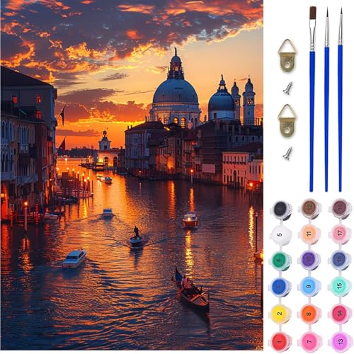 Sonnenuntergang Malen Nach Zahlen Erwachsene, Venedig Malen Nach Zahlen, DIY Handgemalt Ölgemälde Kit mit Pinseln Acrylfarbe, Paint by Numbers Adult Bastelset Erwachsene, Geschenke 100x135 cm Z-2943 Sonnenuntergang Malen Nach Zahlen Erwachsene, Venedig Malen Nach Zahlen, DIY Handgemalt Ölgemälde Kit mit Pinseln Acrylfarbe, Paint by Numbers Adult Bastelset Erwachsene, Geschenke 100x135 cm Z-2943 von MAYINGOU