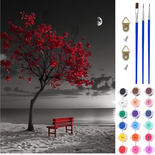 Strand Malen Nach Zahlen, Baum Malen Nach Zahlen Erwachsene, DIY Handgemalt Ölgemälde Kit mit Pinseln und Acrylfarbe, Paint by Numbers Bastelset Erwachsene, Geschenke für Frauen 40x50 cm 8-1780 Strand Malen Nach Zahlen, Baum Malen Nach Zahlen Erwachsene, DIY Handgemalt Ölgemälde Kit mit Pinseln und Acrylfarbe, Paint by Numbers Bastelset Erwachsene, Geschenke für Frauen 40x50 cm 8-1780 von MAYINGOU
