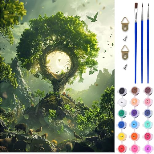 Tier Malen Nach Zahlen, Baum Malen Nach Zahlen Erwachsene, DIY Handgemalt Ölgemälde Kit mit Pinseln und Acrylfarbe, Paint by Numbers Bastelset Erwachsene, Geschenke für Frauen 90x120 cm T-9151 Tier Malen Nach Zahlen, Baum Malen Nach Zahlen Erwachsene, DIY Handgemalt Ölgemälde Kit mit Pinseln und Acrylfarbe, Paint by Numbers Bastelset Erwachsene, Geschenke für Frauen 90x120 cm T-9151 von MAYINGOU