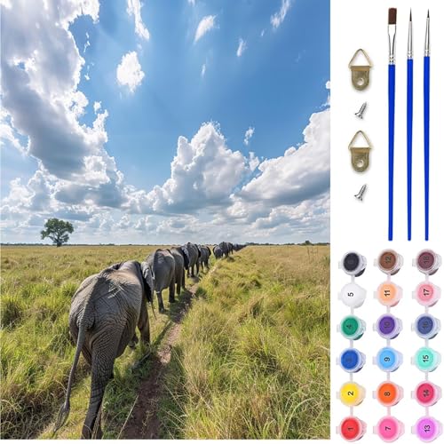 Tier Malen Nach Zahlen, Landschaft Malen Nach Zahlen Erwachsene, DIY Handgemalt Ölgemälde Kit mit Pinseln und Acrylfarbe, Paint by Numbers Bastelset Erwachsene, Geschenke für Frauen 80x110 cm 1-4722 von MAYINGOU