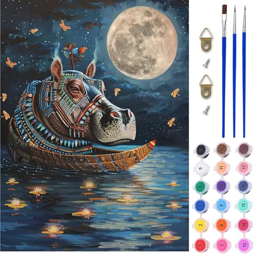 Tier Malen Nach Zahlen, Mond Malen Nach Zahlen Erwachsene, DIY Handgemalt Ölgemälde Kit mit Pinseln und Acrylfarbe, Paint by Numbers Bastelset Erwachsene, Geschenke für Frauen 100x135 cm 1-3568 Tier Malen Nach Zahlen, Mond Malen Nach Zahlen Erwachsene, DIY Handgemalt Ölgemälde Kit mit Pinseln und Acrylfarbe, Paint by Numbers Bastelset Erwachsene, Geschenke für Frauen 100x135 cm 1-3568 von MAYINGOU