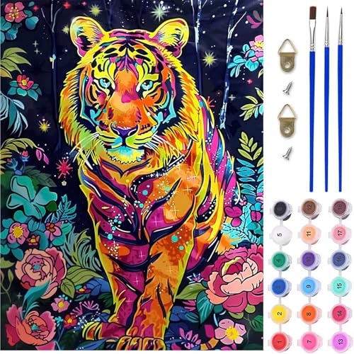 Tiger Malen Nach Zahlen, Blume Malen Nach Zahlen Erwachsene, DIY Handgemalt Ölgemälde Kit mit Pinseln und Acrylfarbe, Paint by Numbers Bastelset Erwachsene, Geschenke für Frauen 90x120 cm V-4204 Tiger Malen Nach Zahlen, Blume Malen Nach Zahlen Erwachsene, DIY Handgemalt Ölgemälde Kit mit Pinseln und Acrylfarbe, Paint by Numbers Bastelset Erwachsene, Geschenke für Frauen 90x120 cm V-4204 von MAYINGOU