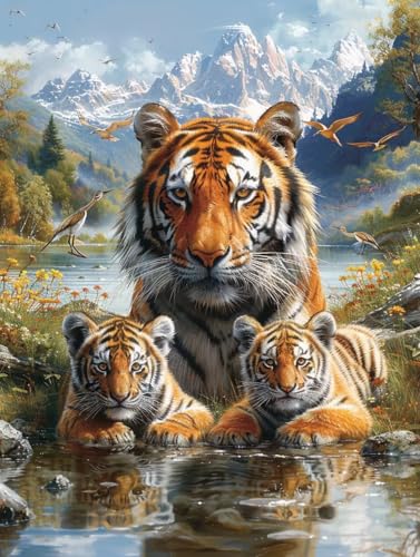 Tiger Malen Nach Zahlen, Tier Malen Nach Zahlen Erwachsene, DIY Handgemalt Ölgemälde Kit mit Pinseln und Acrylfarbe, Paint by Numbers Bastelset Erwachsene, Geschenke für Frauen 30x40 cm 7-4909 Tiger Malen Nach Zahlen, Tier Malen Nach Zahlen Erwachsene, DIY Handgemalt Ölgemälde Kit mit Pinseln und Acrylfarbe, Paint by Numbers Bastelset Erwachsene, Geschenke für Frauen 30x40 cm 7-4909 von MAYINGOU