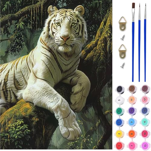 Tiger Malen Nach Zahlen, Tier Malen Nach Zahlen Erwachsene, DIY Handgemalt Ölgemälde Kit mit Pinseln und Acrylfarbe, Paint by Numbers Bastelset Erwachsene, Geschenke für Frauen 60x70 cm S-1510 Tiger Malen Nach Zahlen, Tier Malen Nach Zahlen Erwachsene, DIY Handgemalt Ölgemälde Kit mit Pinseln und Acrylfarbe, Paint by Numbers Bastelset Erwachsene, Geschenke für Frauen 60x70 cm S-1510 von MAYINGOU