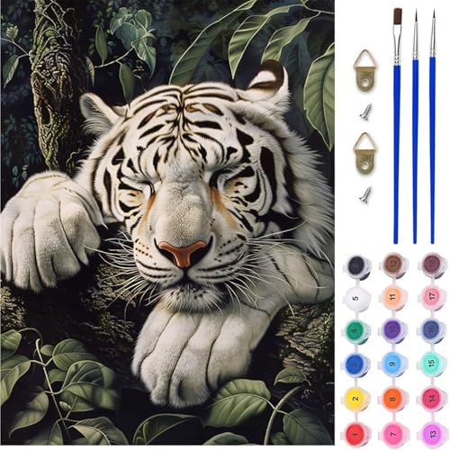 Tiger Malen Nach Zahlen Erwachsene, Pflanzen Malen Nach Zahlen, DIY Handgemalt Ölgemälde Kit mit Pinseln Acrylfarbe, Paint by Numbers Adult Bastelset Erwachsene, Geschenke für Frauen 80x110 cm I-4808 Tiger Malen Nach Zahlen Erwachsene, Pflanzen Malen Nach Zahlen, DIY Handgemalt Ölgemälde Kit mit Pinseln Acrylfarbe, Paint by Numbers Adult Bastelset Erwachsene, Geschenke für Frauen 80x110 cm I-4808 von MAYINGOU