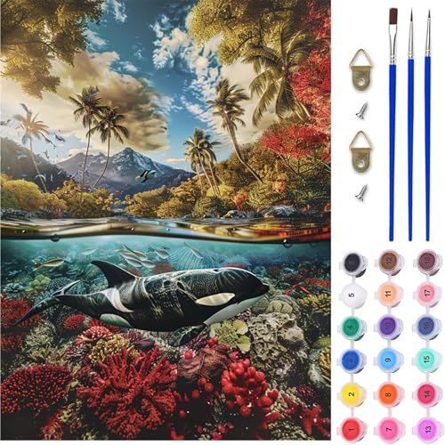 Wal Malen Nach Zahlen, Landschaft Malen Nach Zahlen Erwachsene, DIY Handgemalt Ölgemälde Kit mit Pinseln und Acrylfarbe, Paint by Numbers Bastelset Erwachsene, Geschenke für Frauen 80x110 cm 5-6131 Wal Malen Nach Zahlen, Landschaft Malen Nach Zahlen Erwachsene, DIY Handgemalt Ölgemälde Kit mit Pinseln und Acrylfarbe, Paint by Numbers Bastelset Erwachsene, Geschenke für Frauen 80x110 cm 5-6131 von MAYINGOU