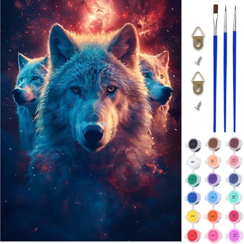 Wolf Malen Nach Zahlen Erwachsene, Tier Malen Nach Zahlen, DIY Handgemalt Ölgemälde Kit mit Pinseln Acrylfarbe, Paint by Numbers Adult Bastelset Erwachsene, Geschenke für Frauen 70x95 cm Y-3913 Wolf Malen Nach Zahlen Erwachsene, Tier Malen Nach Zahlen, DIY Handgemalt Ölgemälde Kit mit Pinseln Acrylfarbe, Paint by Numbers Adult Bastelset Erwachsene, Geschenke für Frauen 70x95 cm Y-3913 von MAYINGOU