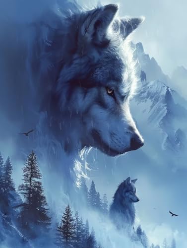 Wolf Malen Nach Zahlen Erwachsene, Tier Malen Nach Zahlen, DIY Handgemalt Ölgemälde Kit mit Pinseln Acrylfarbe, Paint by Numbers Adult Bastelset Erwachsene, Geschenke für Frauen 80x110 cm Z-9976 Wolf Malen Nach Zahlen Erwachsene, Tier Malen Nach Zahlen, DIY Handgemalt Ölgemälde Kit mit Pinseln Acrylfarbe, Paint by Numbers Adult Bastelset Erwachsene, Geschenke für Frauen 80x110 cm Z-9976 von MAYINGOU