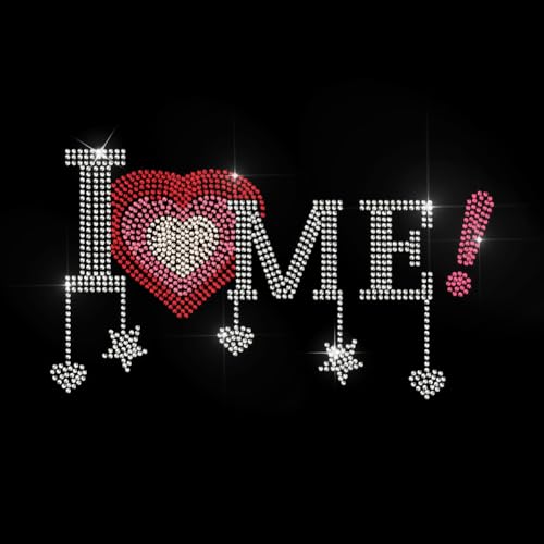 MAYJOYDIY „I“ und „ME“ Text Strass Aufbügeln Hotfix Transfer Liebe Design Glitzer DIY Aufnäher Stern Ausrufezeichen Kleidung Reparatur Hot Fix Applikation für T-Shirt Jacke Tasche Jeans Craft MAYJOYDIY „I“ und „ME“ Text Strass Aufbügeln Hotfix Transfer Liebe Design Glitzer DIY Aufnäher Stern Ausrufezeichen Kleidung Reparatur Hot Fix Applikation für T-Shirt Jacke Tasche Jeans Craft von MAYJOYDIY