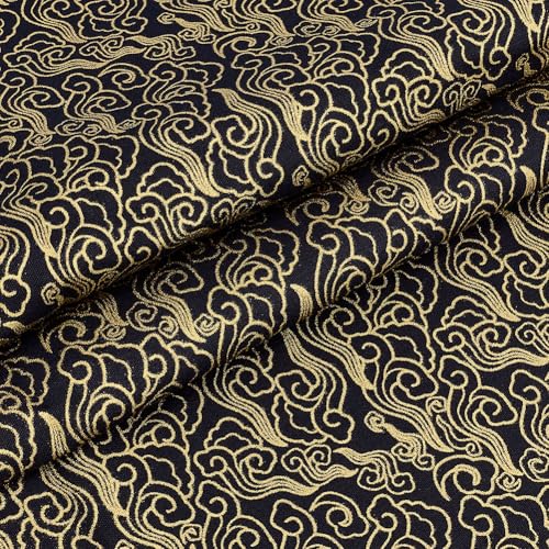 MAYJOYDIY 1 × 1.5 m Schwarz Japanische Baumwollstoffe Goldenen Wolken Quiltstoffe Im Japanischen Stil Bronzing Design Zum Nähen von Kleidung Taschen Tischdecken Sofakissen DIY Bastelarbeiten MAYJOYDIY 1 × 1.5 m Schwarz Japanische Baumwollstoffe Goldenen Wolken Quiltstoffe Im Japanischen Stil Bronzing Design Zum Nähen von Kleidung Taschen Tischdecken Sofakissen DIY Bastelarbeiten von MAYJOYDIY