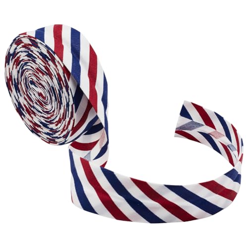 MAYJOYDIY 10 m 3 Farben Streifen Schrägband 25mm Rot Weiß Blau Schrägband Saumband Polyester Twill Gestreiftes Paspelband Für DIY Kleidung Nähen Säumen Paspelieren Quilten MAYJOYDIY 10 m 3 Farben Streifen Schrägband 25mm Rot Weiß Blau Schrägband Saumband Polyester Twill Gestreiftes Paspelband Für DIY Kleidung Nähen Säumen Paspelieren Quilten von MAYJOYDIY