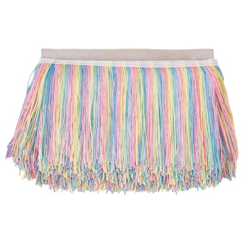 MAYJOYDIY 10 m Regenbogen Quastenfransenbesatz 150mm Bunt Polyester Quasten Spitzenbesatz Chainette Fransenbesatz Quasten Nähbesatz Für Heimwerker Basteln Lampenschirm Kleidung Und Kleiderdekoration MAYJOYDIY 10 m Regenbogen Quastenfransenbesatz 150mm Bunt Polyester Quasten Spitzenbesatz Chainette Fransenbesatz Quasten Nähbesatz Für Heimwerker Basteln Lampenschirm Kleidung Und Kleiderdekoration von MAYJOYDIY