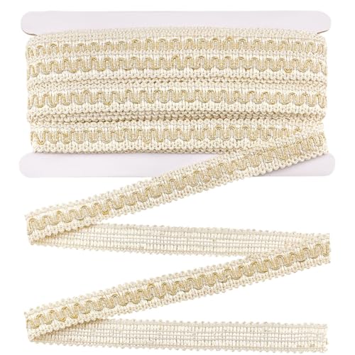 MAYJOYDIY 12,5 Meter weißer geflochtener Zopfborte, 1,9 cm Polyester, gewebt, verzierte Spitzenbänder für Kostüme, DIY, Basteln, Nähen, Schmuckherstellung, Vorhang, Kostüm-Zubehör MAYJOYDIY 12,5 Meter weißer geflochtener Zopfborte, 1,9 cm Polyester, gewebt, verzierte Spitzenbänder für Kostüme, DIY, Basteln, Nähen, Schmuckherstellung, Vorhang, Kostüm-Zubehör von MAYJOYDIY
