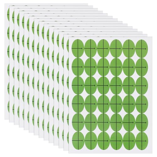 MAYJOYDIY 1296 Stück Grüne Stickzielaufkleber 18.5 × 12.5mm Oval Maschinenstickerei Platzierungsaufkleber Zum Nähen Layoutplaner Scrapbooking Stoffe (36 Blätter) 36 Stück/Blatt) von MAYJOYDIY