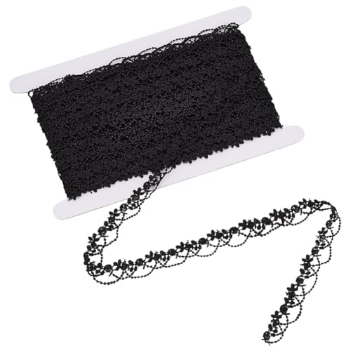 MAYJOYDIY 13.7m Schwarzes Spitzenbesatzband 18mm Polyester Bestickter Häkelspitzenbesatz Stoff Zum Nähen Geschenkpapier Hochzeitsdekorationen Stirnbänder DIY Handwerk Machen MAYJOYDIY 13.7m Schwarzes Spitzenbesatzband 18mm Polyester Bestickter Häkelspitzenbesatz Stoff Zum Nähen Geschenkpapier Hochzeitsdekorationen Stirnbänder DIY Handwerk Machen von MAYJOYDIY