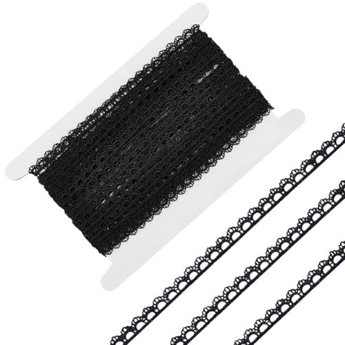 MAYJOYDIY 13.7m Schwarzes Vintage Spitzenband 9mm Bestickte Häkelspitzenborte Stretch Kantenbesatz Für Kleidungsverzierung Für Kostüm Vorhang Stirnband Hochzeitsdekoration Nähen Basteln MAYJOYDIY 13.7m Schwarzes Vintage Spitzenband 9mm Bestickte Häkelspitzenborte Stretch Kantenbesatz Für Kleidungsverzierung Für Kostüm Vorhang Stirnband Hochzeitsdekoration Nähen Basteln von MAYJOYDIY