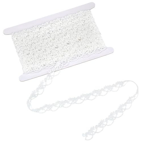 MAYJOYDIY 13.7m Weißes Spitzenbesatzband 18mm Polyester Bestickter Häkelspitzenbesatz Stoff Zum Nähen Geschenkpapier Hochzeitsdekorationen Stirnbänder DIY Handwerk Machen MAYJOYDIY 13.7m Weißes Spitzenbesatzband 18mm Polyester Bestickter Häkelspitzenbesatz Stoff Zum Nähen Geschenkpapier Hochzeitsdekorationen Stirnbänder DIY Handwerk Machen von MAYJOYDIY