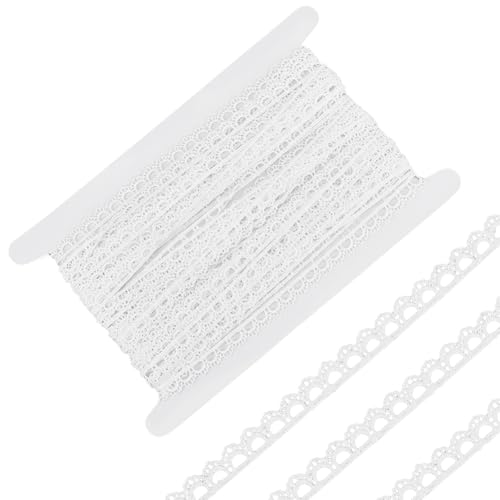 MAYJOYDIY 13.7m Weißes Vintage Spitzenband 9mm Bestickte Häkelspitzenborte Stretch Kantenbesatz Für Kleidungsverzierung Für Kostüm Vorhang Stirnband Hochzeitsdekoration Nähen Basteln MAYJOYDIY 13.7m Weißes Vintage Spitzenband 9mm Bestickte Häkelspitzenborte Stretch Kantenbesatz Für Kleidungsverzierung Für Kostüm Vorhang Stirnband Hochzeitsdekoration Nähen Basteln von MAYJOYDIY