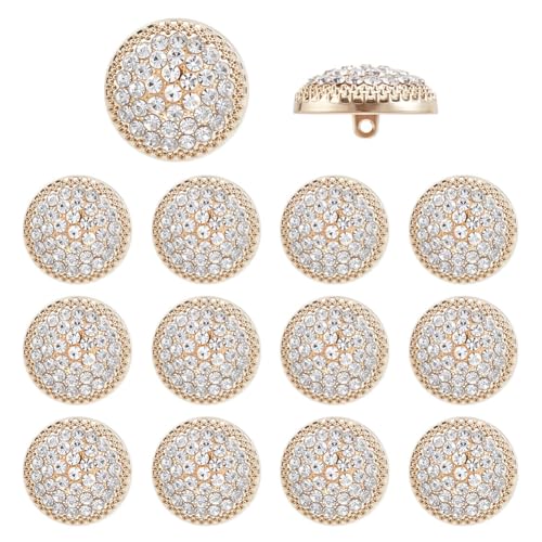 MAYJOYDIY 14 Stück Gold Runde Metall Strass Knöpfe 23mm Kristall Verzierungen Nähen Auf Kleidung Knopf Runder Dekorativer Kristallverschluss Zur Schmuckherstellung Taschen Schuhe Kleidung Dekoration MAYJOYDIY 14 Stück Gold Runde Metall Strass Knöpfe 23mm Kristall Verzierungen Nähen Auf Kleidung Knopf Runder Dekorativer Kristallverschluss Zur Schmuckherstellung Taschen Schuhe Kleidung Dekoration von MAYJOYDIY