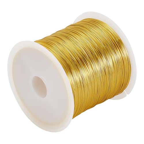 MAYJOYDIY 18 K vergoldeter Draht, 0,3 mm, 28 Gauge, goldfarben, anlaufgeschützt, Kupfer, Perlendraht für Armband, Halskette, Charm, Perlen, Schmuckherstellung MAYJOYDIY 18 K vergoldeter Draht, 0,3 mm, 28 Gauge, goldfarben, anlaufgeschützt, Kupfer, Perlendraht für Armband, Halskette, Charm, Perlen, Schmuckherstellung von MAYJOYDIY