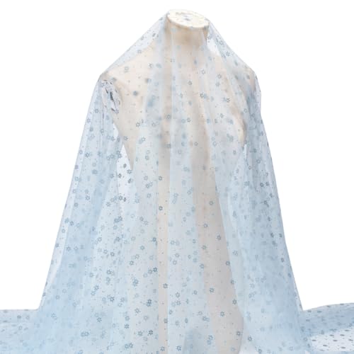 MAYJOYDIY 180cm Blauer Netzstoff Mit Blumenstickerei Weicher Tüll Spitzenstoff 3D Blumenspitze Mesh Tüll Für DIY Kleidung Kleid Design Frauen Kleid Hochzeit Kleid Vorhang Dekor 1.8m/Pc MAYJOYDIY 180cm Blauer Netzstoff Mit Blumenstickerei Weicher Tüll Spitzenstoff 3D Blumenspitze Mesh Tüll Für DIY Kleidung Kleid Design Frauen Kleid Hochzeit Kleid Vorhang Dekor 1.8m/Pc von MAYJOYDIY