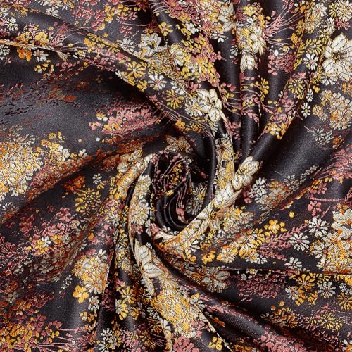 MAYJOYDIY 1m Schwarzer Jacquardstoff Mit Vintage Blumenstickerei 74.5cm Breit Zum Sticken Exquisite Jacquardstoffe Französischer Jacquard Brokatstoff Für DIY Dekorationen Basteln Kleidermachen MAYJOYDIY 1m Schwarzer Jacquardstoff Mit Vintage Blumenstickerei 74.5cm Breit Zum Sticken Exquisite Jacquardstoffe Französischer Jacquard Brokatstoff Für DIY Dekorationen Basteln Kleidermachen von MAYJOYDIY