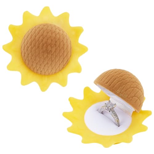 MAYJOYDIY 2 Schmuckkästchen Aus Sonnenblumensamt Romantische Ringschatulle Mit Gelben Blumen Für Verlobungsringe Verlobungsring Zeremonie Hochzeitstag Geschenk Für Frauen Schmuckschatulle MAYJOYDIY 2 Schmuckkästchen Aus Sonnenblumensamt Romantische Ringschatulle Mit Gelben Blumen Für Verlobungsringe Verlobungsring Zeremonie Hochzeitstag Geschenk Für Frauen Schmuckschatulle von MAYJOYDIY