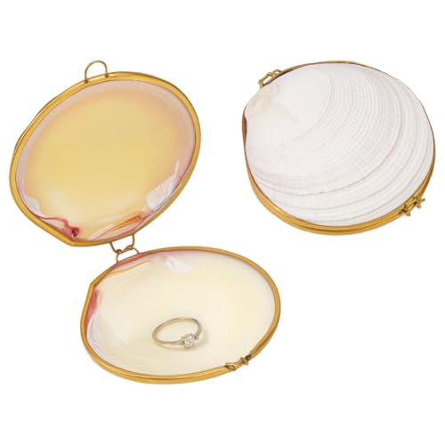 MAYJOYDIY 2 Weiße Schmuckschatulle In Muschelform Display Natürliche Muschel Figur Sammlerstück Ring Schmuck Halter Ohrring Schmuckstücke Dekorative Box Organizer Für Ringe Ohrringe Halskette MAYJOYDIY 2 Weiße Schmuckschatulle In Muschelform Display Natürliche Muschel Figur Sammlerstück Ring Schmuck Halter Ohrring Schmuckstücke Dekorative Box Organizer Für Ringe Ohrringe Halskette von MAYJOYDIY