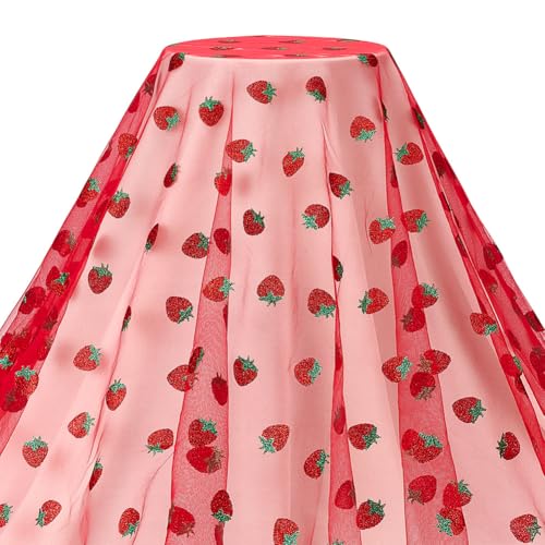 MAYJOYDIY 2.7m Erdbeerroter Tüll Spitzenstoff 1.6m Breit Glänzender Erdbeer Glitzer Tüll Für Heimwerkerarbeiten Tutu Röcke Nähen Party Dekoration Kleider Schleifen Geschenkbänder MAYJOYDIY 2.7m Erdbeerroter Tüll Spitzenstoff 1.6m Breit Glänzender Erdbeer Glitzer Tüll Für Heimwerkerarbeiten Tutu Röcke Nähen Party Dekoration Kleider Schleifen Geschenkbänder von MAYJOYDIY