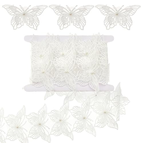 MAYJOYDIY 2.7m Spitzenbesatz Mit Schmetterlingsperlen Weiß 10.4cm Schmetterlings Spitzenband Mit Perlen Bestickt Handgefertigt Patchwork Für Hochzeitskleid Haarschmuck Kleidung Heimdekoration MAYJOYDIY 2.7m Spitzenbesatz Mit Schmetterlingsperlen Weiß 10.4cm Schmetterlings Spitzenband Mit Perlen Bestickt Handgefertigt Patchwork Für Hochzeitskleid Haarschmuck Kleidung Heimdekoration von MAYJOYDIY