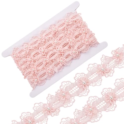 MAYJOYDIY 2.7m×43mm Rosa Spitzenbesatz Mit 3D Perlenblumen Besticktes Spitzenband Mit Perlen Zum Nähen Basteln Für Brautkleider Hochzeitsfeiern Kostüme Hutdekoration MAYJOYDIY 2.7m×43mm Rosa Spitzenbesatz Mit 3D Perlenblumen Besticktes Spitzenband Mit Perlen Zum Nähen Basteln Für Brautkleider Hochzeitsfeiern Kostüme Hutdekoration von MAYJOYDIY