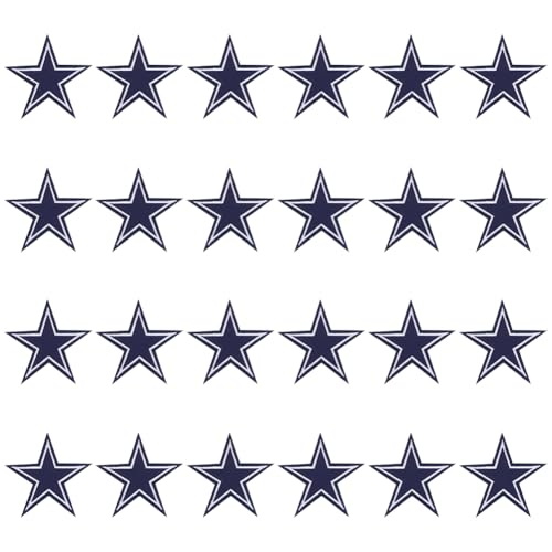 MAYJOYDIY 24 Stück Sterne Stickerei Aufbügler/Aufnäher Stern Patches Applikation Cowboy Sterne Applikation Reparatur Kleidungszubehör Für Kleidung Jacken Jeans Rucksäcke Hüte T Shirts Taschen von MAYJOYDIY