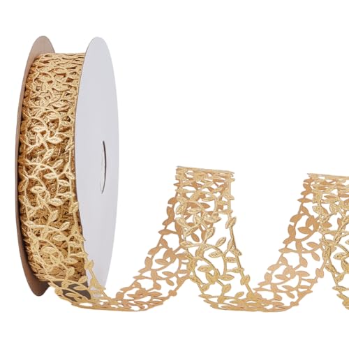 MAYJOYDIY 27.4m Goldenes Blattrankenband 29mm Funkelndes Metallisches Blätterband Goldfarbene Ausgehöhlte Stickverzierung Für Kostüme Nähen Geschenkverpackungen Heimdekoration Heimwerkerarbeiten MAYJOYDIY 27.4m Goldenes Blattrankenband 29mm Funkelndes Metallisches Blätterband Goldfarbene Ausgehöhlte Stickverzierung Für Kostüme Nähen Geschenkverpackungen Heimdekoration Heimwerkerarbeiten von MAYJOYDIY