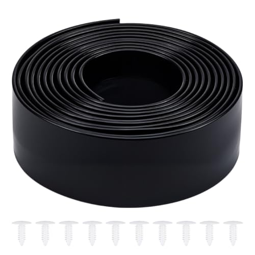 MAYJOYDIY 3.1m Lange Schwarze Vinyl Gurte 4.5cm Langlebige Outdoor Gurte Für Terrassenstühle Breite Terrassenmöbel Ersatzgurte Mit 10 Nieten Für Gartenstühle Garten Balkon Lounge Esszimmer von MAYJOYDIY