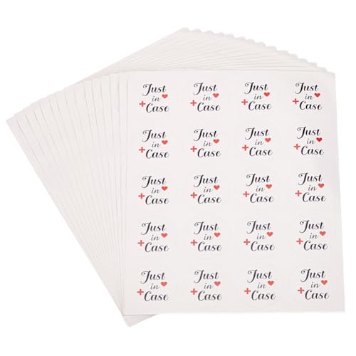 MAYJOYDIY 300 Stück „Just In Case“ Aufkleber Selbstklebende Papieretiketten Für Kater Kits Runde Weiße Aufkleber Mit Text „Herz“ Für Events Hotel Willkommenstüten Party Geschenktüten MAYJOYDIY 300 Stück „Just In Case“ Aufkleber Selbstklebende Papieretiketten Für Kater Kits Runde Weiße Aufkleber Mit Text „Herz“ Für Events Hotel Willkommenstüten Party Geschenktüten von MAYJOYDIY