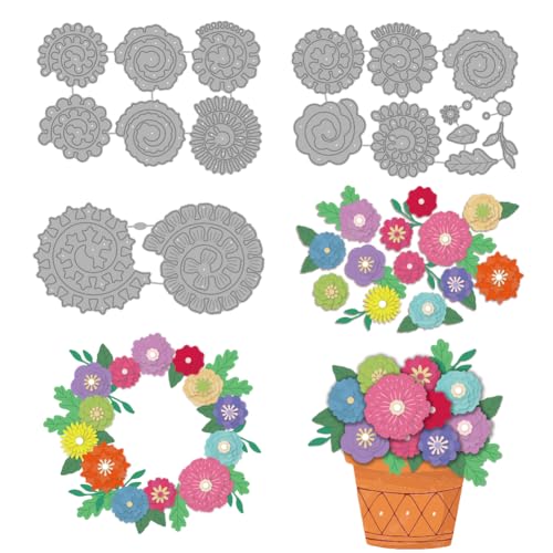 MAYJOYDIY 3D Blumen Spiral Metall Stanzformen Blütenblätter Stanzungen Blätter Präge Stanzvorlage Foto Schablonen Aus Karbonstahl Für Karten Scrapbooking Alben Handgemachte Geschenke Dekoration von MAYJOYDIY