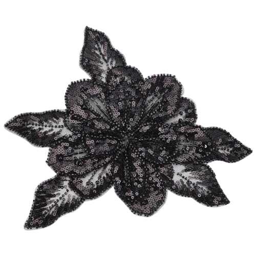 MAYJOYDIY 3D Schwarze Blumen Spitzen Applikationen Pailletten Glasperlen Gaze Verzierungen Zubehör Handgefertigte Funkelnde Spitzen Blumenaufnäher Für Hochzeitskleider Taschen DIY Näh Bastelbedarf MAYJOYDIY 3D Schwarze Blumen Spitzen Applikationen Pailletten Glasperlen Gaze Verzierungen Zubehör Handgefertigte Funkelnde Spitzen Blumenaufnäher Für Hochzeitskleider Taschen DIY Näh Bastelbedarf von MAYJOYDIY