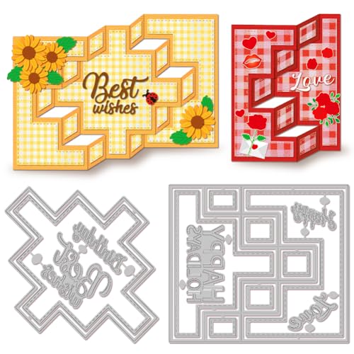 MAYJOYDIY 3D-Stanzformen Für Klappkarten „Best Wishes Frohe Feiertage Liebe“ Metall-Stanzungen Aus Karbonstahl DIY-Bastel- Und Prägevorlage Für Scrapbooking Papierbasteln Dekor Fotoalbum MAYJOYDIY 3D-Stanzformen Für Klappkarten „Best Wishes Frohe Feiertage Liebe“ Metall-Stanzungen Aus Karbonstahl DIY-Bastel- Und Prägevorlage Für Scrapbooking Papierbasteln Dekor Fotoalbum von MAYJOYDIY