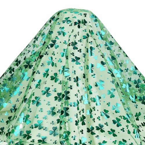 MAYJOYDIY 3m Folienüberzüge Organza Netzstoff 150cm Breit Grün Tüllstoff Funkelnder Glücksklee Organzastoff Tüll Für St.Patrick'S Day Party DIY Basteln Geschenkpapier Herstellen MAYJOYDIY 3m Folienüberzüge Organza Netzstoff 150cm Breit Grün Tüllstoff Funkelnder Glücksklee Organzastoff Tüll Für St.Patrick'S Day Party DIY Basteln Geschenkpapier Herstellen von MAYJOYDIY