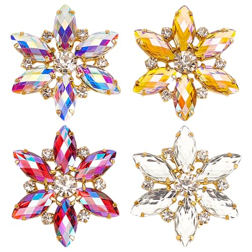 MAYJOYDIY 4 Stück Bunte Blumen Strassknöpfe Zum Aufnähen Mit Kristallapplikationen DIY Verzierung Hochzeit Blumen Strass Aufnäher Aus Glas Für Brautkleider Schuhe DIY Kleidungsdekor. MAYJOYDIY 4 Stück Bunte Blumen Strassknöpfe Zum Aufnähen Mit Kristallapplikationen DIY Verzierung Hochzeit Blumen Strass Aufnäher Aus Glas Für Brautkleider Schuhe DIY Kleidungsdekor. von MAYJOYDIY
