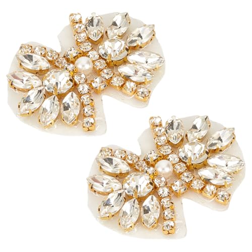 MAYJOYDIY 4 Stück Schleife Strass Applikation Glitzernd Zum Aufbügeln Reparaturflicken Kristall Applikation Fliege Flicken Für Heimwerker Bastelarbeiten Schuhe Taschen Kleidung Dekorativ (Hellgold) MAYJOYDIY 4 Stück Schleife Strass Applikation Glitzernd Zum Aufbügeln Reparaturflicken Kristall Applikation Fliege Flicken Für Heimwerker Bastelarbeiten Schuhe Taschen Kleidung Dekorativ (Hellgold) von MAYJOYDIY