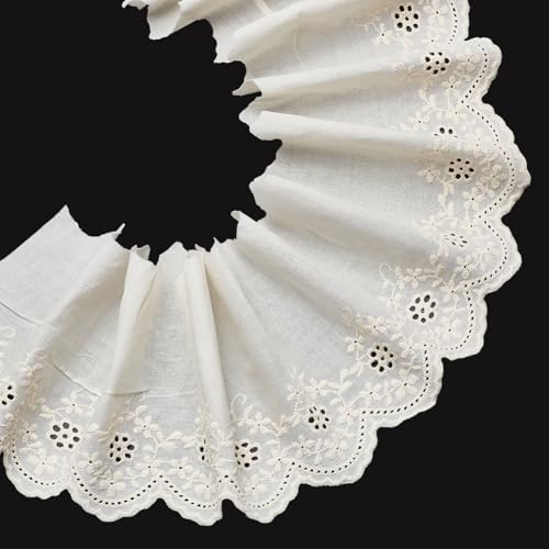 MAYJOYDIY 4.6 m Extra Breite Bestickte Spitze 15.3 cm Beige Baumwollspitze Nähbesätze Blumenösen Spitzenband Stickerei Rüschen Spitzenbesatz Für Kleider Kleidung Taschen Zubehör Heim DIY Dekor MAYJOYDIY 4.6 m Extra Breite Bestickte Spitze 15.3 cm Beige Baumwollspitze Nähbesätze Blumenösen Spitzenband Stickerei Rüschen Spitzenbesatz Für Kleider Kleidung Taschen Zubehör Heim DIY Dekor von MAYJOYDIY