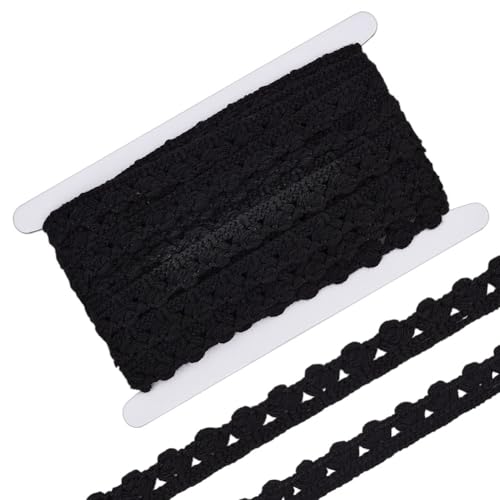 MAYJOYDIY 4.6m Schwarze Gehäkelte Spitzenband 19mm Gewelltes Polyesterband Häkelspitze Vintage Crafting Scalloped Edge Trim Für Home Decor DIY Hochzeit Brautkleid Kostüm Basteln Und Nähen MAYJOYDIY 4.6m Schwarze Gehäkelte Spitzenband 19mm Gewelltes Polyesterband Häkelspitze Vintage Crafting Scalloped Edge Trim Für Home Decor DIY Hochzeit Brautkleid Kostüm Basteln Und Nähen von MAYJOYDIY