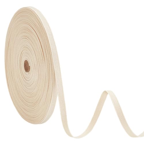 MAYJOYDIY 45.7 m Beiges Genarbtes Baumwollgewebeband 10mm Stoffbänder Gurtband Aus Natürlicher Baumwolle Köperband Schrägband Für Heimwerker Basteln Nähen Geschenkverpackungen Heimdekoration MAYJOYDIY 45.7 m Beiges Genarbtes Baumwollgewebeband 10mm Stoffbänder Gurtband Aus Natürlicher Baumwolle Köperband Schrägband Für Heimwerker Basteln Nähen Geschenkverpackungen Heimdekoration von MAYJOYDIY