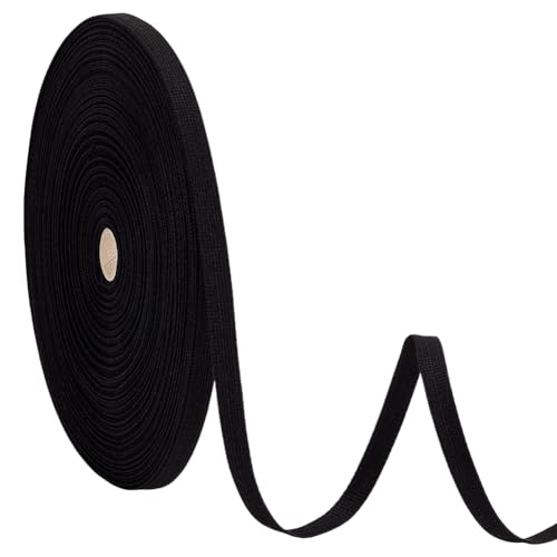 MAYJOYDIY 45.7 m Schwarzes Gurtband Aus Natürlicher Baumwolle 10mm Stoffbänder Gewebtes Baumwollband Köperband Schrägband Für Heimwerker Basteln Nähen Geschenkverpackungen Heimdekoration MAYJOYDIY 45.7 m Schwarzes Gurtband Aus Natürlicher Baumwolle 10mm Stoffbänder Gewebtes Baumwollband Köperband Schrägband Für Heimwerker Basteln Nähen Geschenkverpackungen Heimdekoration von MAYJOYDIY