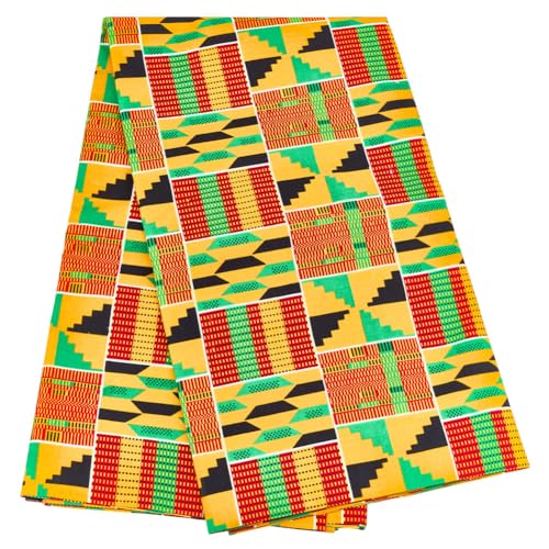MAYJOYDIY 5.4m Afrikanischer Kente Stoff 1.1m Afrikanischer Ankara Druckstoff Traditionelle Indische Wachsdruckstoffe Für Kleider Hemden Hosen Taschen Vorhänge Tischdecken MAYJOYDIY 5.4m Afrikanischer Kente Stoff 1.1m Afrikanischer Ankara Druckstoff Traditionelle Indische Wachsdruckstoffe Für Kleider Hemden Hosen Taschen Vorhänge Tischdecken von MAYJOYDIY